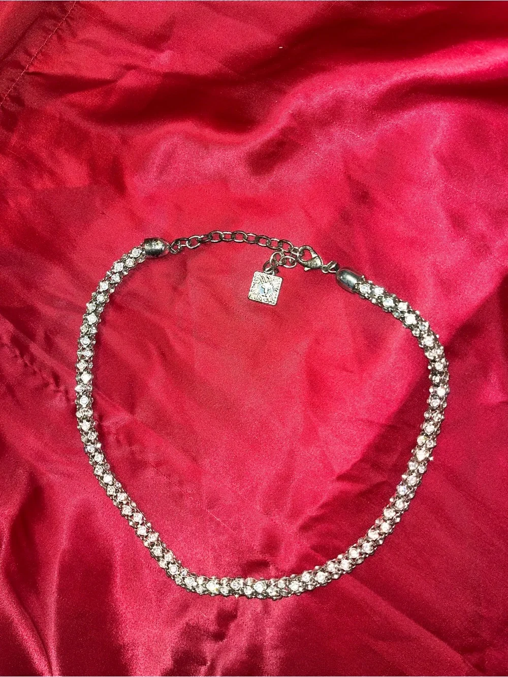 Anne Klein rhinestone tennis collar necklace -women’s jewelry